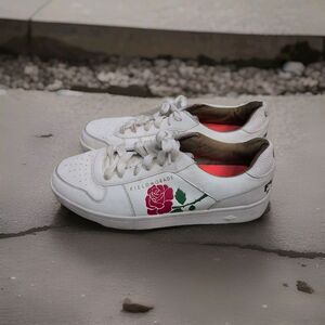 Field Grade Have A Nice Day Shoes Men Size 11 45 EU White Red Flower Green Soles